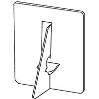 Lineco Easel Back Single Wing<BR>White 3 in.<BR>Pack of 25