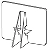 Lineco Easel Backs Double Wing<BR>White 7 in.<BR>Pack of 25