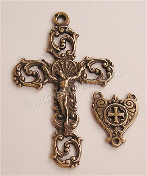 Victorian Rosary Parts - Vintage and antique rosary components in sterling silver and bronze, for your rosary beads and faith jewelry. Create magnificent rosaries, your favorite chaplets, key chains, and Catholic gifts.