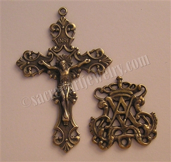 Auspice Maria Rosary Parts - Vintage and antique rosary components in sterling silver and bronze, for your rosary beads and faith jewelry. Create magnificent rosaries, your favorite chaplets, key chains, and Catholic gifts such as rosary necklaces, bracel