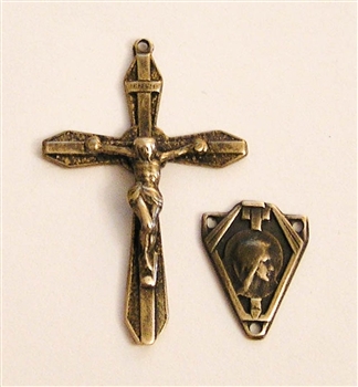 Small Rosary Parts - Vintage and antique rosary components in sterling silver and bronze, for your rosary beads and faith jewelry. Create magnificent rosaries, your favorite chaplets, key chains, and Catholic gifts such as rosary necklaces, bracelets, and