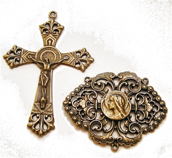 - Vintage and antique rosary components in sterling silver and bronze, for your rosary beads and faith jewelry. Create magnificent rosaries, your favorite chaplets, key chains, and Catholic gifts such as rosary necklaces, bracelets, and earrings.