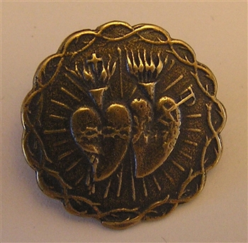 Twin Hearts Button 3/4"