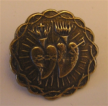 Twin Hearts Button 3/4"