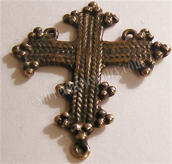 Coptic Rosary Center 1 1/2" - Catholic rosary parts in authentic antique and vintage styles with amazing detail. Large collection of heirloom rosary centerpieces, crosses, crucifixes and medals made by hand in true bronze and sterling silver.