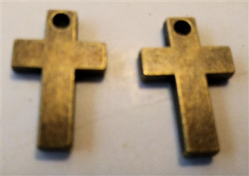 Small solid simple cross pendant - Lot of 3, 7/8" - Catholic cross pendants and crucifixes in authentic antique and vintage styles with amazing detail. Large collection of crucifixes, centerpieces, and heirloom medals made by hand in California, US.