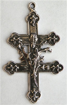 Cross of Lorraine Pendant 1 3/8" - Catholic religious medals and Cross of Lorraine necklace pendants and in authentic antique and vintage styles with amazing detail. Big collection of crosses, medals and a variety of chains to create your custom look.