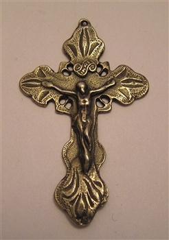 Spanish Colonial Crucifix 2 1/4" - Catholic Christian religious medals from all over the world in authentic antique and vintage styles with amazing detail. Large collection of heirloom pieces made by hand in true bronze and sterling silver.