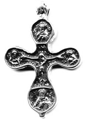 Ancient Crucifix 2" - Catholic religious rosary parts in authentic antique and vintage styles with amazing detail. Large collection of crucifixes, centerpieces, and heirloom medals made by hand in California, in true bronze and .925 sterling silver.