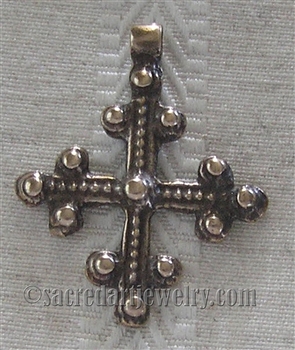 Coptic Trinity Pendant 1 1/2" - Catholic religious medals in authentic antique and vintage styles with amazing detail. Large collection of heirloom pieces made by hand in California, US. Available in true bronze and sterling silver.