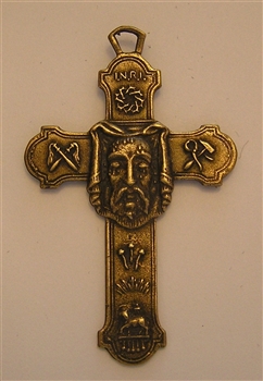 Passion cross 2" - Catholic religious medals in authentic antique and vintage styles with amazing detail. Large collection of heirloom pieces made by hand in California, US. Available in true bronze and sterling silver.