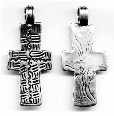 Coptic Cross Pendant 1 7/8" - Catholic religious medals and cross necklaces and in authentic antique and vintage styles with amazing detail. Big collection of crosses, medals and a variety of chains in sterling silver and bronze.