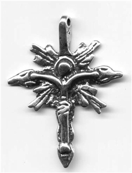 Balkans Crucifix 1 1/2" - Catholic religious rosary parts in authentic antique and vintage styles with amazing detail. Large collection of crucifixes, centerpieces, and heirloom medals made by hand in true bronze and .925 sterling silver.