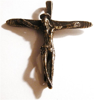 Knights Templar Crucifix 1 3/4" - Catholic religious medals in authentic antique and vintage styles with amazing detail. Large collection of heirloom pieces made by hand in California, US. Available in true bronze and sterling silver.