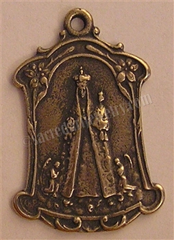 St Anne Medal with Angels 1 1/4" - Catholic religious medals in authentic antique and vintage styles with amazing detail. Large collection of heirloom pieces made by hand in California, US. Available in true bronze and sterling silver