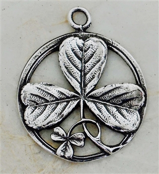 Irish Shamrock Pendant 1"