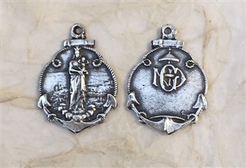 Our Lady of the Garde/Notre Dame, Marseille, France 1 - Catholic religious medals in authentic antique and vintage styles with amazing detail. Large collection of heirloom pieces made by hand in California, US. Available