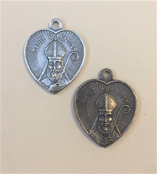 St. Valentine MEDAL 1 - Catholic religious medals in authentic antique and vintage styles with amazing detail. Large collection of heirloom pieces made by hand in California, US. Available in true bronze and sterling silver.