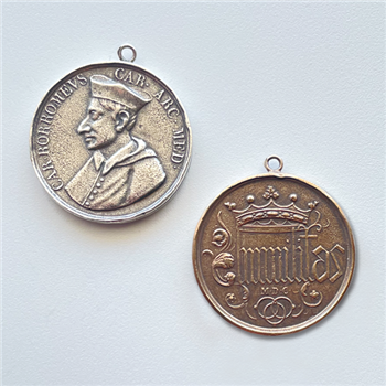 Marriage Fidelity, 1-3/8 - Catholic religious medals in authentic antique and vintage styles with amazing detail. Large collection of heirloom pieces made by hand in California, US. Available in true bronze and sterling silver.