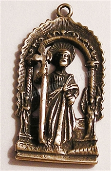 Medal, San Isidro Labrador, 19C. 1 5/8"