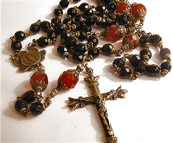 Black Onyx Handmade Rosary Beads