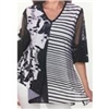 LINDI White & Black Stripe, Polka Dot, Retro Tunic