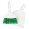 White Dust pan w/Whisk Broom