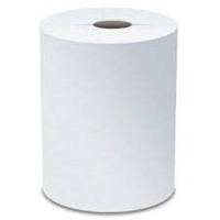 MINI HARDWOUND ROLL TOWEL WHITE 8"X 600', 12 rolls per case