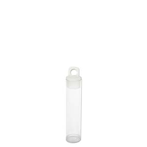 100 x Seed Bead Tubes Vials Storage 2.5" x 9/16" Clear with Hanging Caps