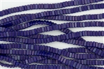 CzechMates 3x6mm Bricks Czech Glass Beads - Indigo Matte Vega B46