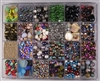 5+ POUNDS - 24 Compartment Assorted Czech, Japanese, Gemstone, Glass, Wood, Seed Bead MEGA Lot #1