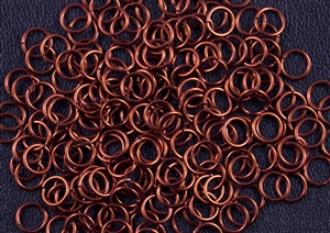 1oz Open Jump Rings Copper Core - 4mm 18G - BROWN