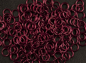 1oz Open Jump Rings Copper Core - 5mm 18G - BURGUNDY