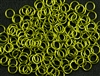 1oz Open Jump Rings Copper Core - 6mm 18G - PERIDOT