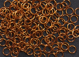 1oz Open Jump Rings Copper Core - 7mm 18G - AMBER