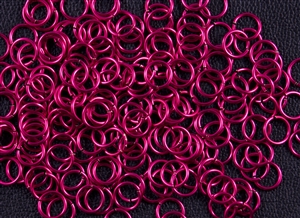 1oz Open Jump Rings Copper Core - 7mm 18G - MAGENTA