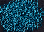 1oz Open Jump Rings Copper Core - 7mm 18G - PACIFIC BLUE