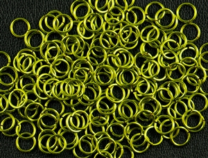 1oz Open Jump Rings Copper Core - 7mm 18G - PERIDOT