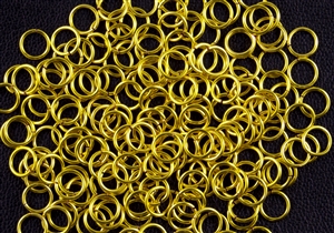1oz Open Jump Rings Copper Core - 7mm 18G - YELLOW