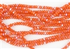 3x2mm Czech Glass Beads Faceted Rondelles - Orange Opal AB