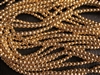 3mm Czech Glass Round Spacer Beads - 24K Gold Plated