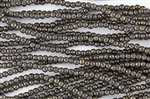 3mm Czech Glass Round Spacer Beads - Siam Ruby Bronze Picasso