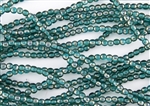 4mm Czech Glass Round Spacer Beads - Teal Celsian