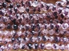 8mm Czech Crackle Glass Round Spacer Beads - Amethyst n' Pink