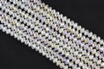 5x8mm Faceted Crystal Designer Glass Rondelle Beads - Crystal AB