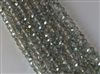 5x8mm Faceted Crystal Designer Glass Rondelle Beads - Sahara Green
