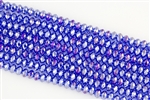 5x8mm Faceted Crystal Designer Glass Rondelle Beads - Sapphire AB