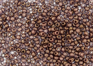 6/0 Czech Seed Beads - Etched Crystal Bronze