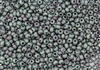 6/0 Czech Seed Beads - Etched Green Luster