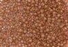 6/0 Czech Seed Beads - Etched Crystal Terra Cotta Red